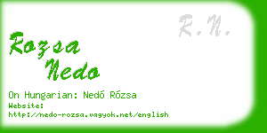 rozsa nedo business card